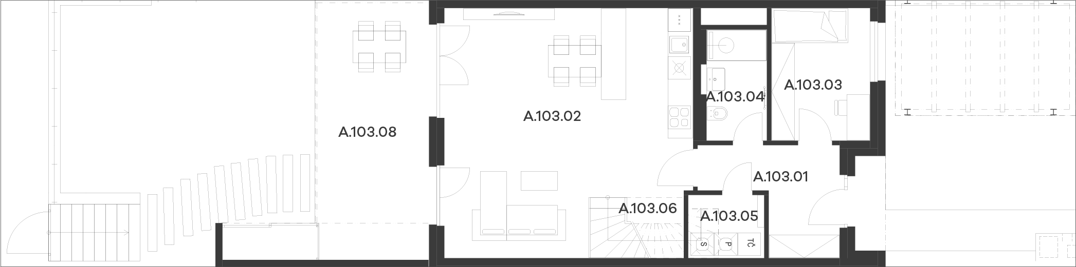 Byt 3 / Budova A, Patro 1