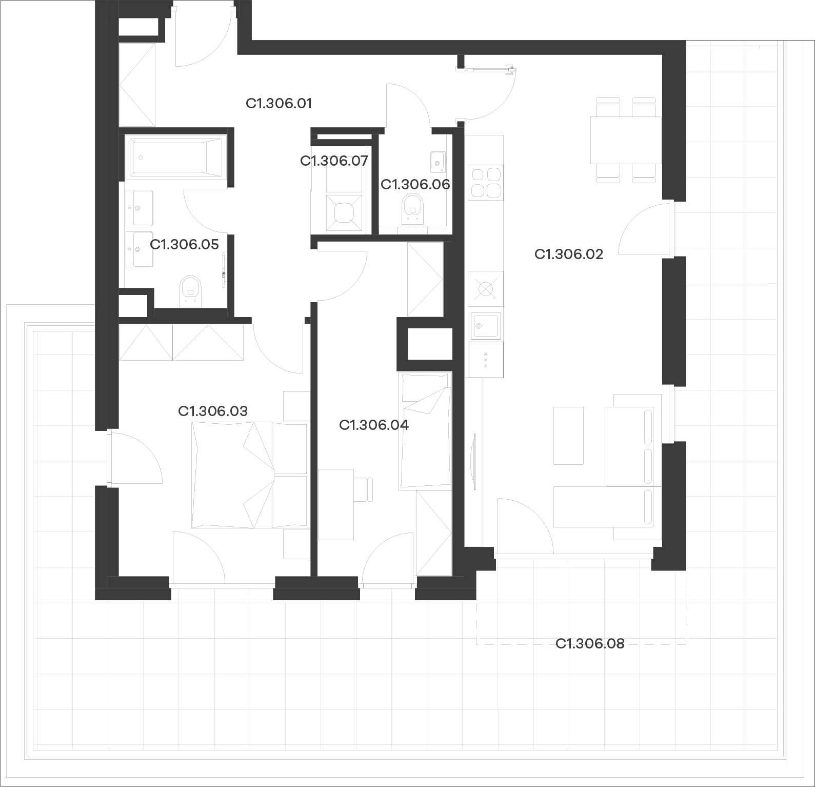 Byt 6 / Budova C1, Patro 3