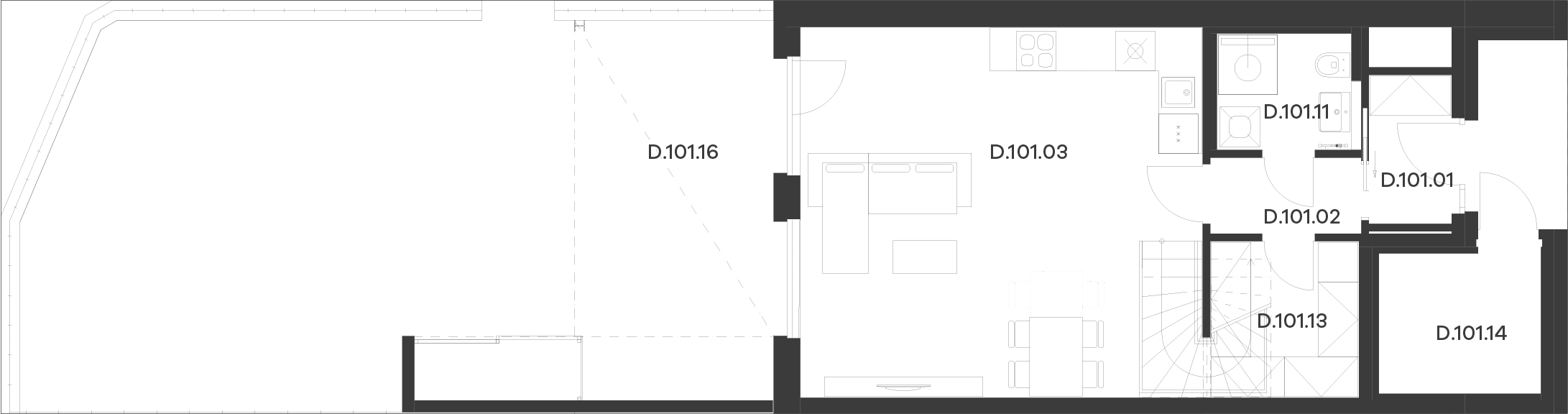 Byt 1 / Budova D, Patro 1