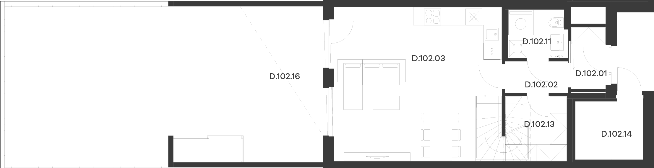 Byt 2 / Budova D, Patro 1