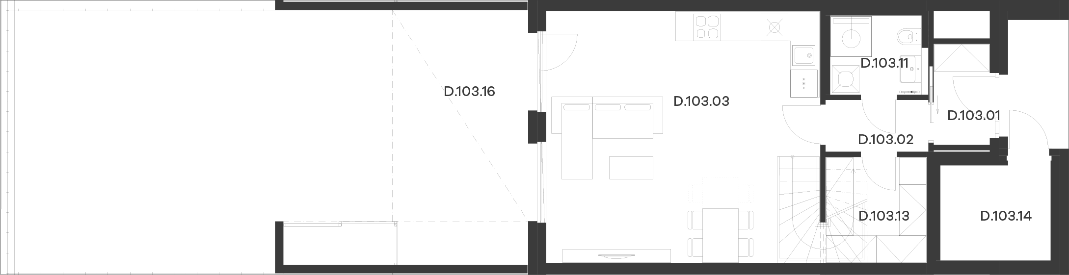 Byt 3 / Budova D, Patro 1